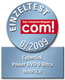 Com! Das Computer Magazin testet CyberLink PowerDVD 9 Ultra mit Testurteil "gut"