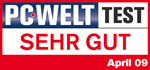 PC Welt zeichnet PowerDVD 9 Ultra mit dem Testurteil "sehr gut" aus