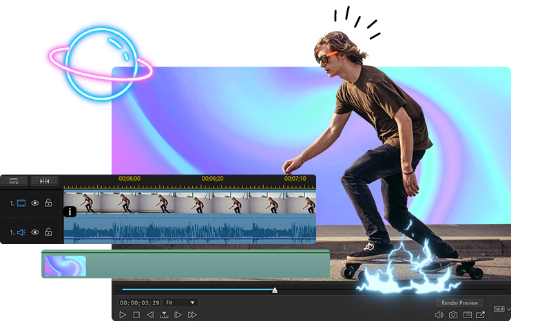 image showcasing PowerDirector 365 for Mac overall features