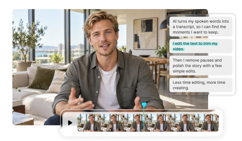 Videos mit KI transkribieren und textbasiert bearbeiten