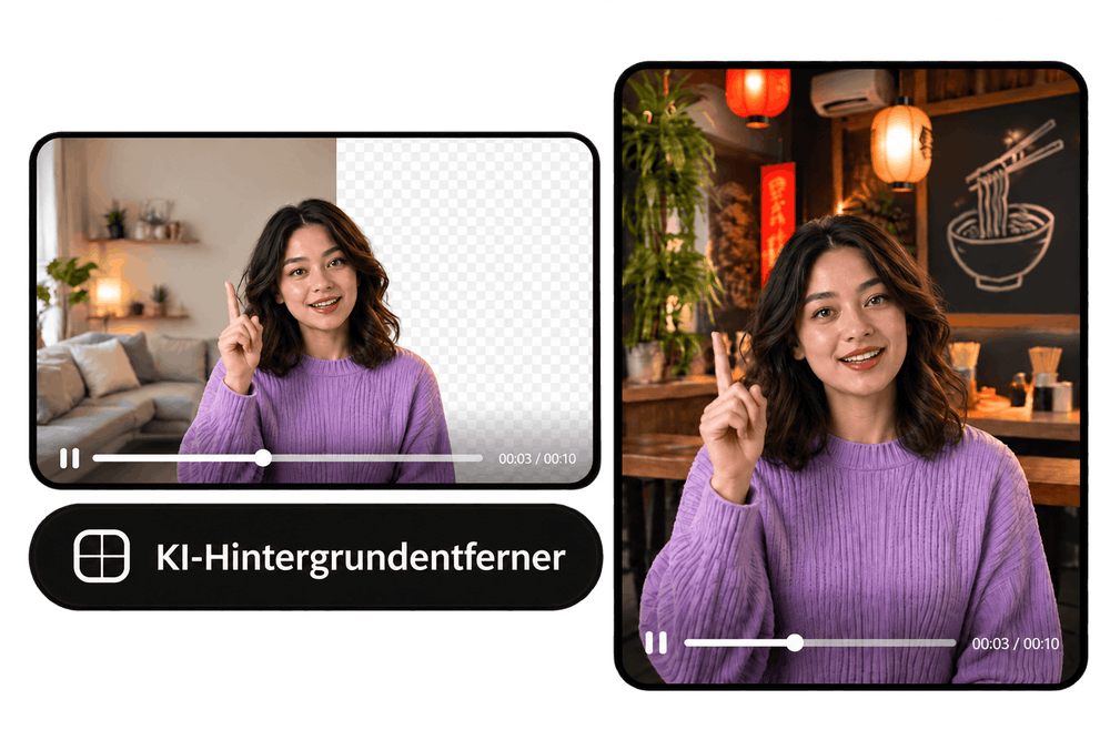 Video-Hintergrund entfernen mit KI